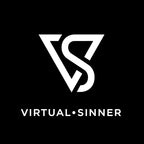 White on Black Logo - Virtual Sinner